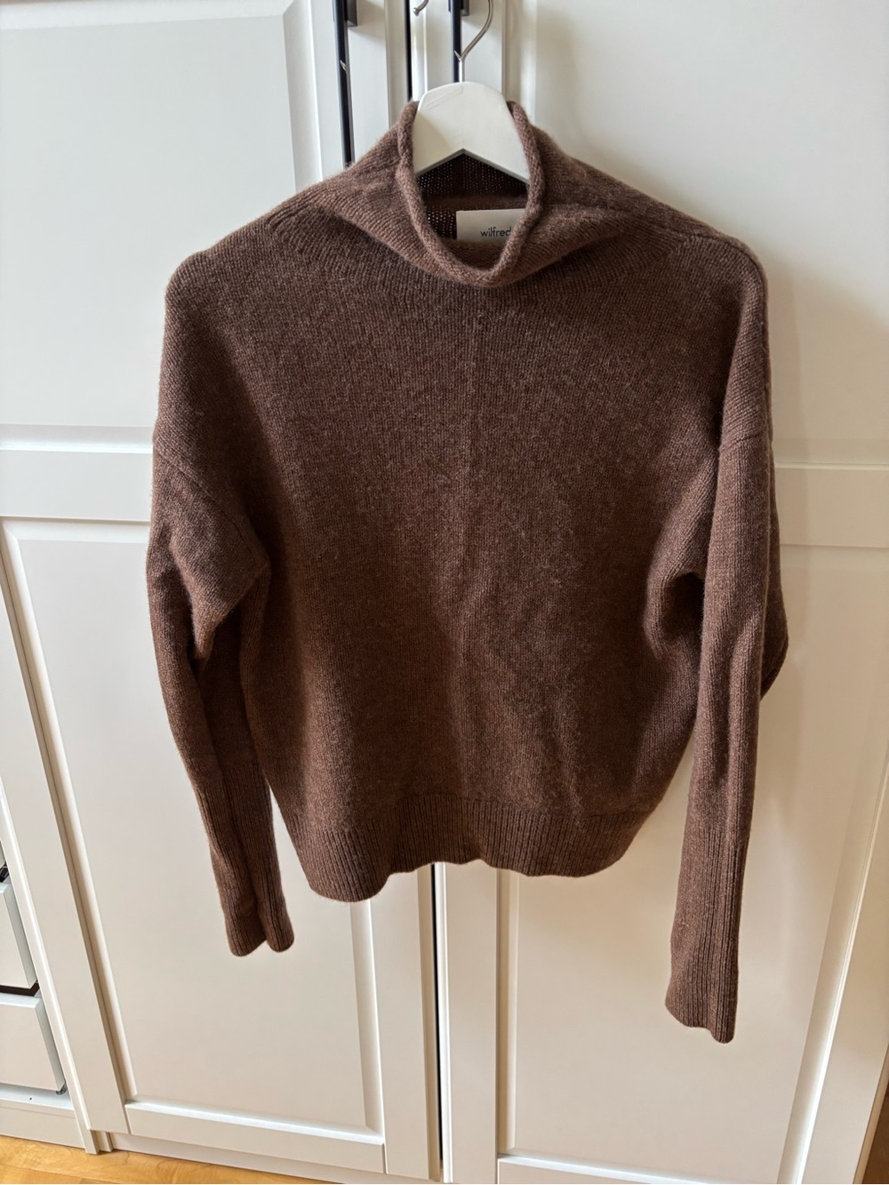 Wilfred Brown Funnel Neck Sweater
